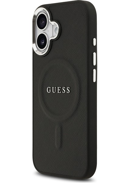 iPhone 17 Uyumlu Kılıf Guess Lisanslı M-Safe Şarj Özellikli Klasik Yazı Logolu Pu Deri Kapak Siyah fiyatları