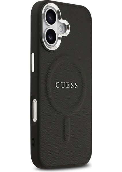 iPhone 17 Uyumlu Kılıf Guess Lisanslı M-Safe Şarj Özellikli Klasik Yazı Logolu Pu Deri Kapak Siyah fırsatları