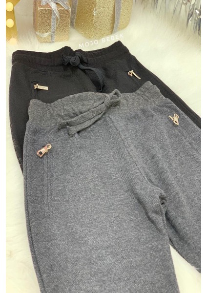 Erkek Çocuk Petek Eşofman Altı 5043 Siyah