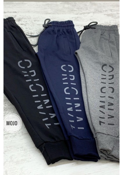 Mojo Erkek Çocuk Baskılı Lastikli Paça Eşofman Altı 2128 Lacivert