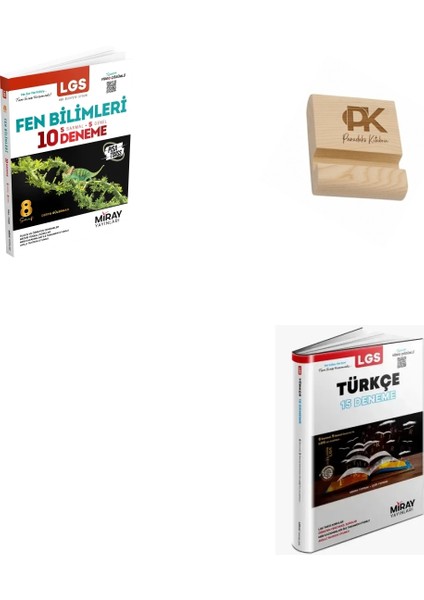 Miray Lgs 8. Sınıf Fen Bilimleri ve Türkçe Denemeleri + Telefon Standı