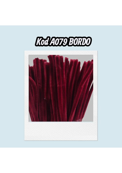 30 cm A079 Kod Şönil 🌺😊tüylü Hobi Çubuğu 100 Lü Paket