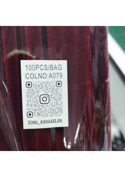 30 cm A079 Kod Şönil 🌺😊tüylü Hobi Çubuğu 100 Lü Paket fırsatları