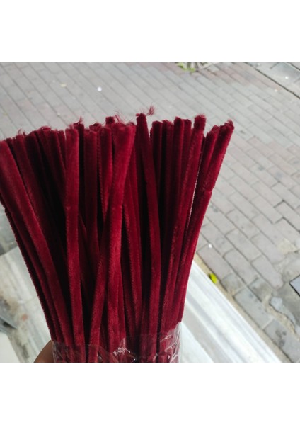 30 cm A079 Kod Şönil 🌺😊tüylü Hobi Çubuğu 100 Lü Paket indirimleri