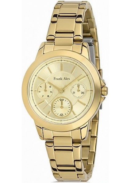 Kadın Kol Saati Altın Renk, Altın Kadran - Şık Metal Kordon, 2 Yıl Garantili