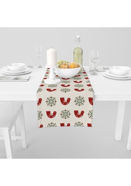 Dijital Baskılı Runner - Yılbaşı / Christmas Desenli - 140X40 cm fiyatları