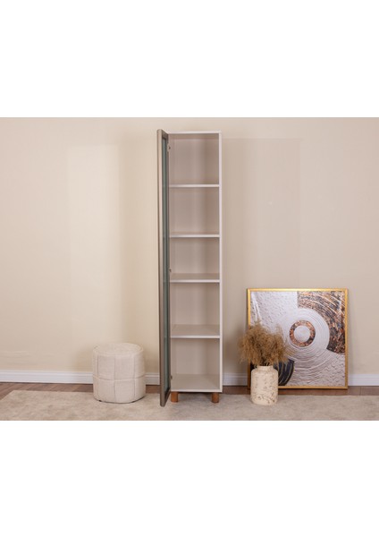 1 Kapaklı Gardırop – Krem Gövde, Aynalı Kapak modelleri