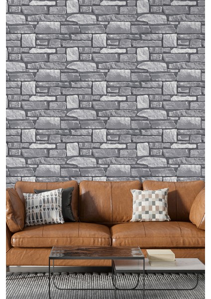Duvar Kağıdı Eski Taş Duvar Desenli Silinebilir Tekstil Duvar Kağıdı modelleri
