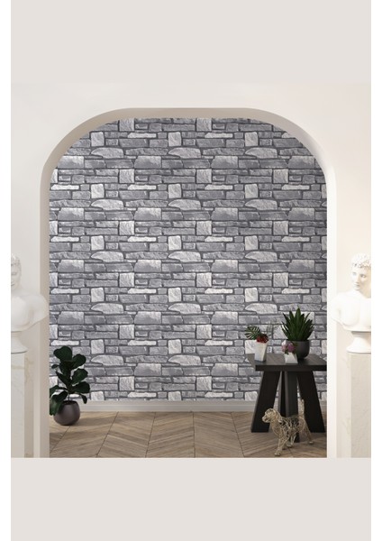 Duvar Kağıdı Eski Taş Duvar Desenli Silinebilir Tekstil Duvar Kağıdı fırsatları