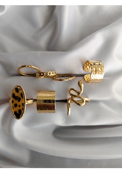 Çelik Zarif Tasarım Ayarlanabilir 7'li Yüzük