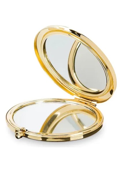 Promosyon Yuvarlak Cep Aynası Gold Renk