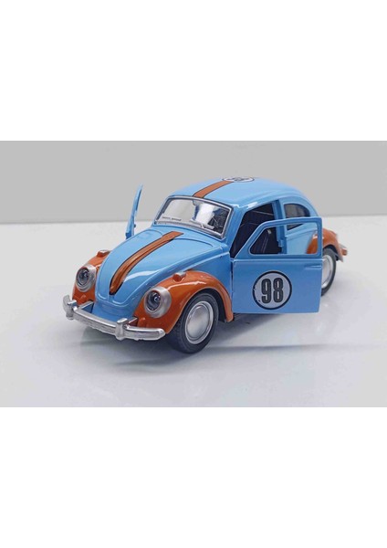 Dianomi 1:36 Ölçek Volkswagen Beetle // Çek-Bırak Metal Araba 12 cm Uzunluğunda indirimleri