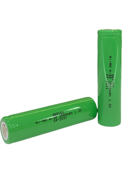 1.2V 3800 Mah - 4/3A - Ni-Mh Şarjlı Pil - (Başsız / Flat Head)