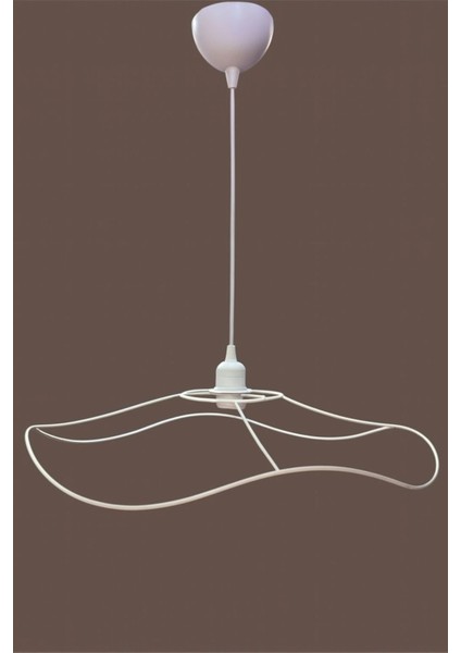 Papatya Avize Teli , Iskeleti 50X10 cm Beyaz Statik Boyalı (Duy Takımı Dahil) fiyatları