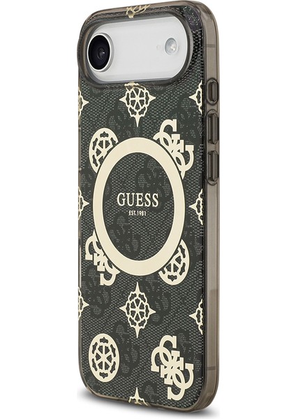 iPhone 17 Air Uyumlu Kılıf Guess Lisanslı M-Safeli Iml Peony ve 4g Desenli Klasik Logolu Kapak Siyah fiyatları