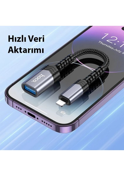 Hoco UA24 Dişi USB To Erkek iPhone Lightning Dönüştürücü 2.0 CONVERTER-(1903) indirimleri