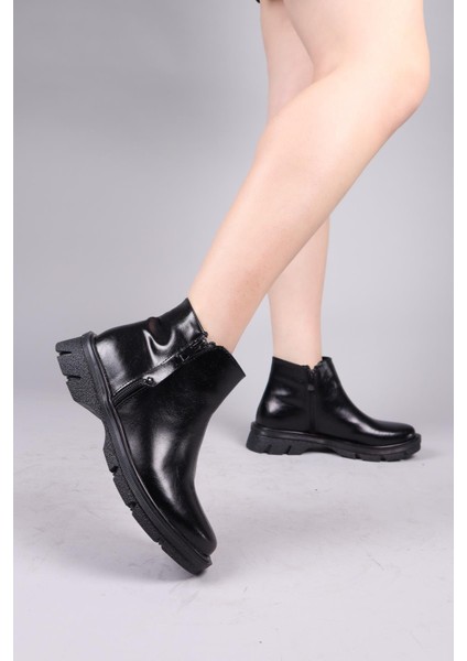 Connel Fermuar Aksesuarlı Bot Siyah