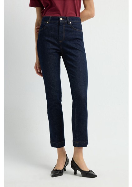 Boru Paça Denim Pantolon Lacivert 15345847000 modelleri