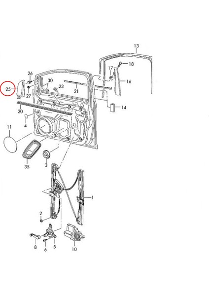Vw Caddy 2015-2020 Dış Ayna Iç Koruma Plastiği Sağ Orijinal fırsatları