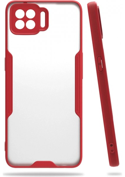 Oppo A73 Kılıf Platin Silikon - Kırmızı (K95)
