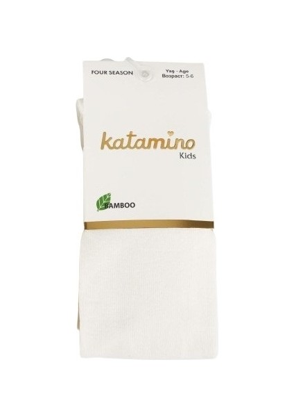 Mirabel Kız Bambu Külotlu Çorap K30207 Krem