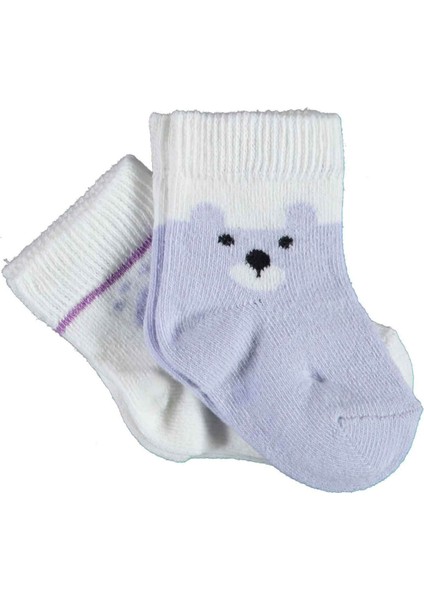 Biorganic Happy Bear 2li Çorap 68413 Lila