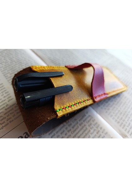 Crazy Gerçek Deri Özel Kalemleriniz Için Kalemlik ( 2*3 Kalem Için ) 27 cm \ 6 cm NLU15 fırsatları