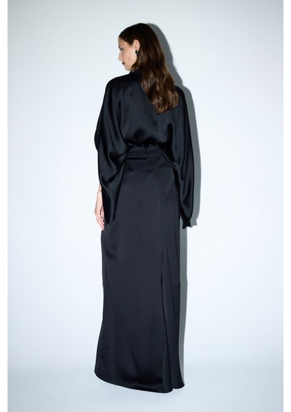 Pileli Asimetrik Etek Siyah 12745955000 indirimleri