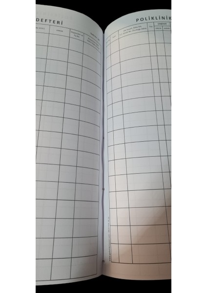 Poliklinik Defteri-Bez Cilt 400 Sayfa -001 - 400 Numaralı modelleri