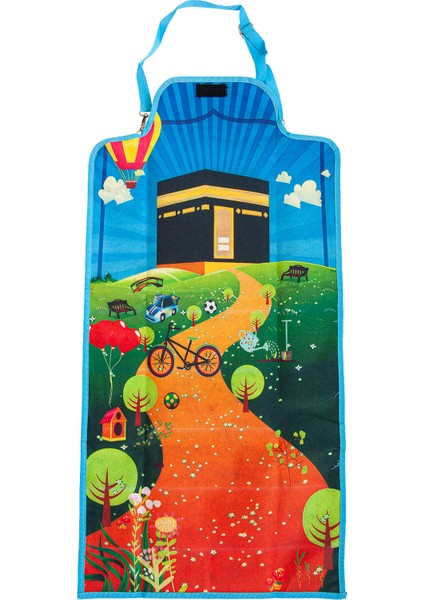 Kendinden Çantalı Katlanabilir Erkek Çocuk Seccadesi, Seyyar Askılı - Mavi fiyatları