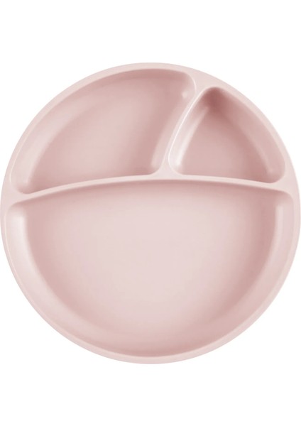 Porsiyon Vakum Tabanlı Silikon Tabak Pinky Pink