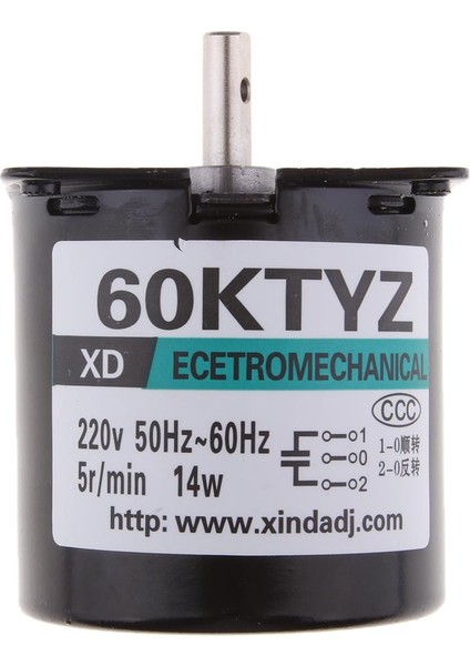 60KTYZ 220V 5rpm Kalıcı Elektrikli Motor 50-60Hz (Yurt Dışından)