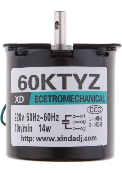 60KTYZ 220V 10RPM Mil Dişli Kalıcı (Yurt Dışından)
