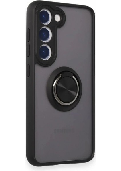 Samsung Galaxy M15 Kılıf Montreal Yüzüklü Silikon Kapak - Siyah (K95) fiyatları