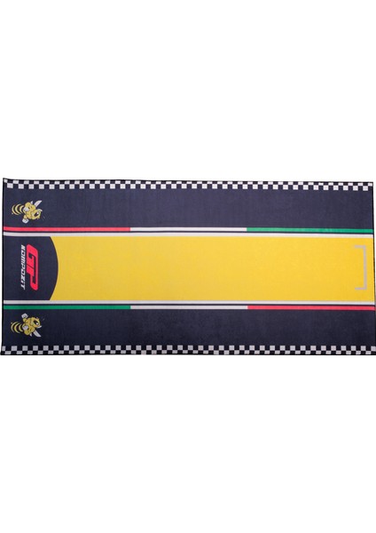 Vespa Gtv Motosiklet Halısı Siyah-Sarı