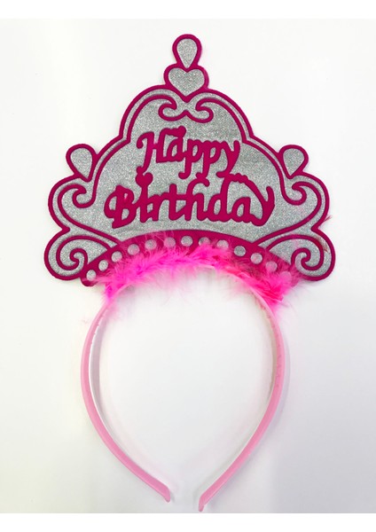 Happy Birthday Yazılı Neon Renk Taç 12 Adet (5067) indirimleri