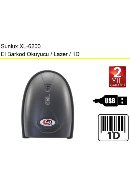 XL-6200 Lazer El Barkod Okuyucu 1d fiyatları