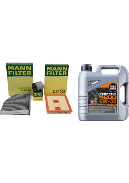 Volkswagen Jetta 1.2 Tsı Bluemotion Periyodik Bakım Filtre Seti Liqui Moly Top Tec 4200 5W30