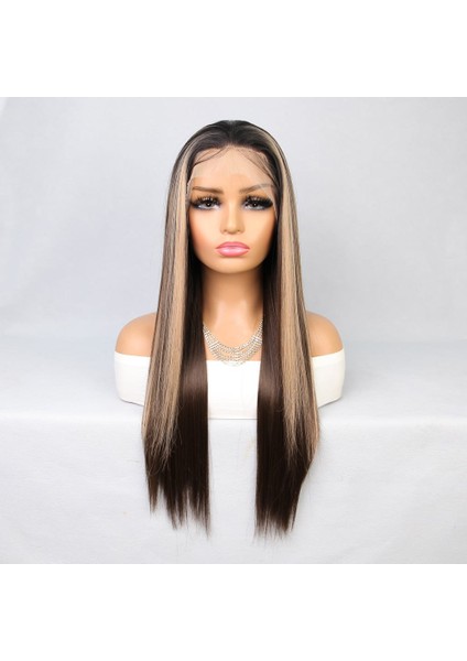 Kahverengi Balköpüğü Işıltılı Fiber Sentetik Düz Tül Peruk fiyatları