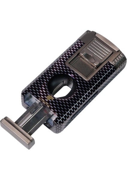 Çift Torch Pürmüz Siyah Karbon Desenli Puro Çakmağı fiyatları