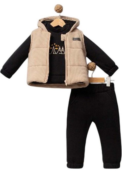 Hippıl Erkek 6/18 Aylık Yelekli Takım 5227495 - Kahverengi