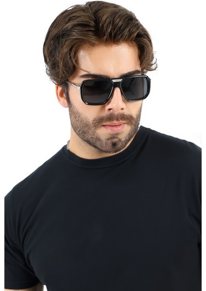 Erkek Siyah Sportif UV400 Güneş Gözlüğü WP25-35 C2