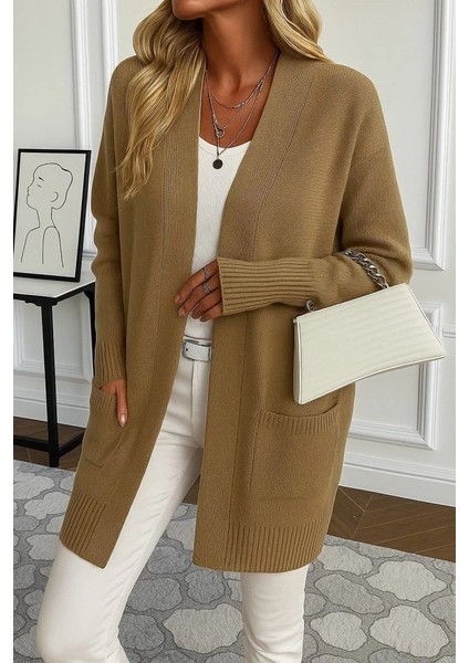 Mdb Kadın Uzun Kollu Önü Açık Triko Hırka fiyatları