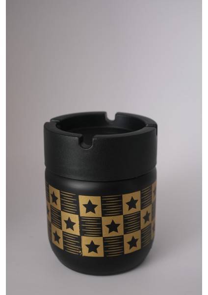 Büyük Boy 425 cc Cam Gövde Kokusuz Dumansız Yanmaz Plastik Kapaklı Dekoratif Şık Tasarım Küllük fiyatları