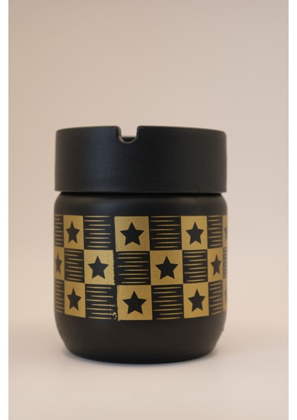 Büyük Boy 425 cc Cam Gövde Kokusuz Dumansız Yanmaz Plastik Kapaklı Dekoratif Şık Tasarım Küllük modelleri