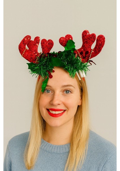 LED Işıklı Simli Geyik Boynuzlu Yılbaşı Tacı – Kutlama ve Parti Aksesuarı (1) modelleri