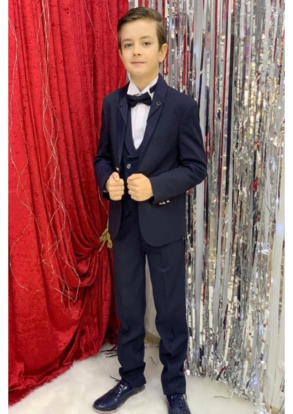 Erkek Çocuk Damatlık Klasik Takım Elbise 20304 Lacivert