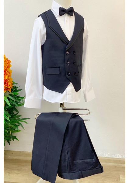 Mojo Erkek Çocuk Dokulu Klasik Yelekli Takım 20504 Lacivert indirimleri