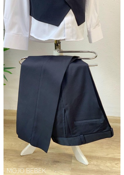 Mojo Erkek Çocuk Dokulu Klasik Yelekli Takım 20504 Lacivert