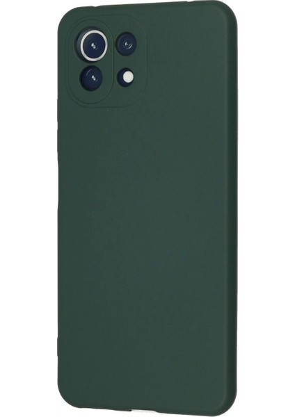Xiaomi Mi 11 Lite Kılıf Nano Içi Kadife Silikon - Koyu Yeşil (K95) modelleri